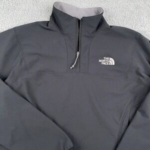 North Face Pullover Jacket Womens Small Black Apex Softshell Stretch Outdoor Zip